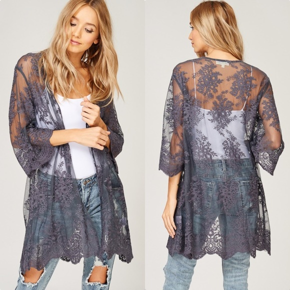 Sweaters - 'Isla' Lace Cardigan.